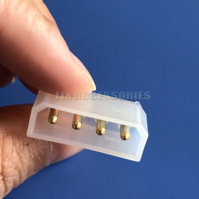 100pcs computer connector IDE power   large 4P straight plug solid pin #W4