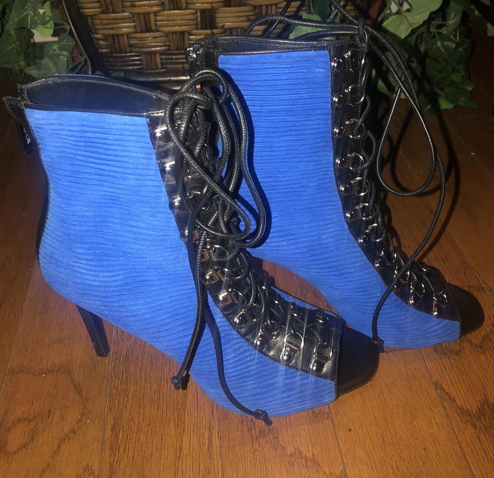 Botas BALMAIN Peep Toe Tacones - 8/39, ¡RARAS! Foto 2 de 4