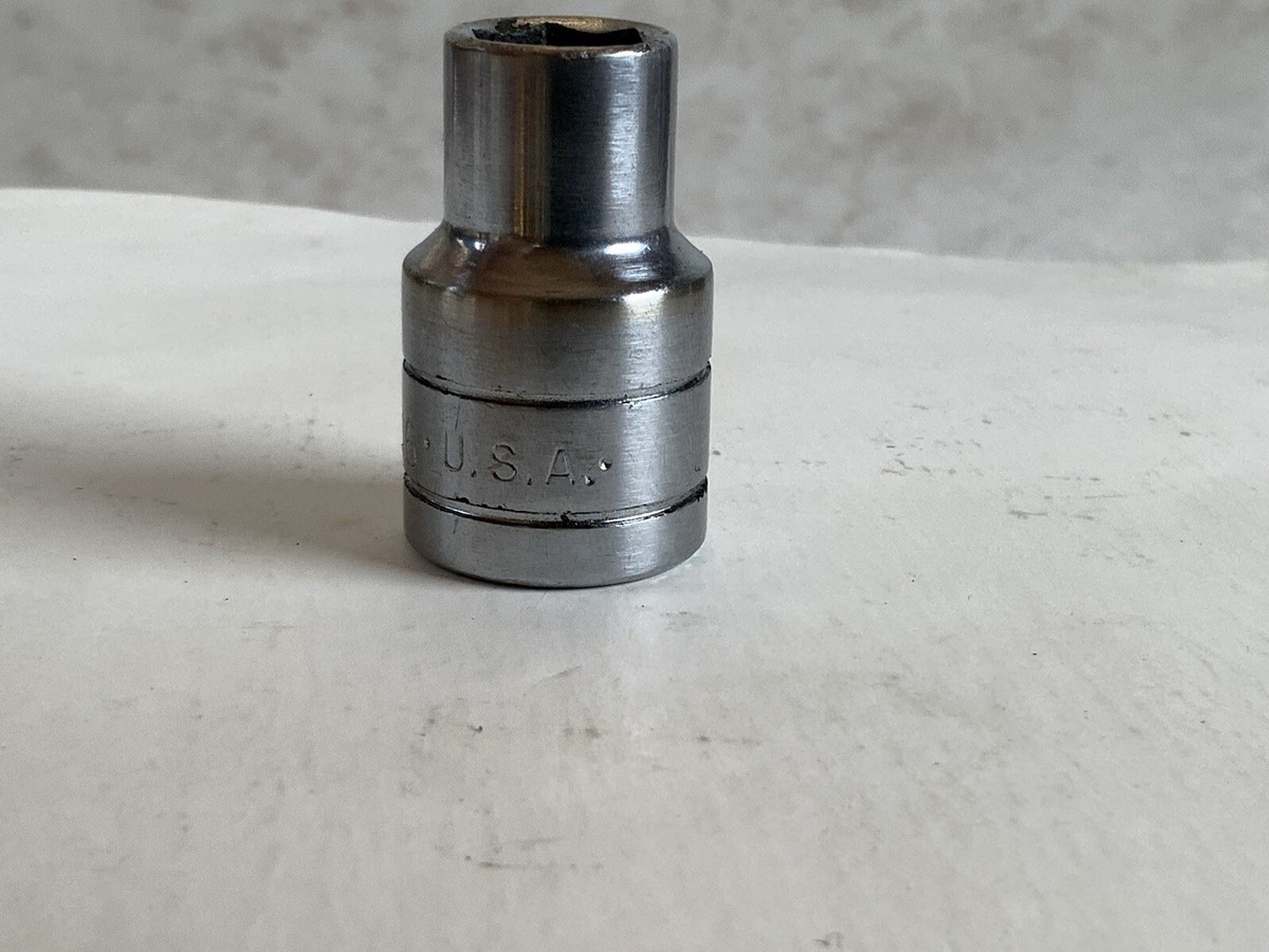 S-K SK 1/2 drive 6pt Socket, size 7/16”, model 40114, USA Purple