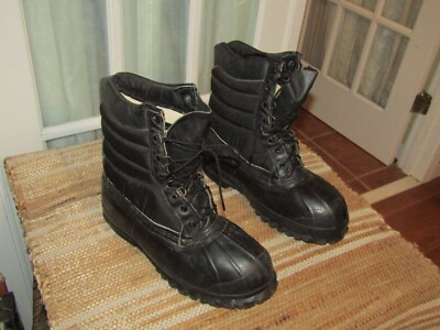 Made In The USA‎ Black Waterproof Insulated Boots Size 10 Georgia Boot Lace-to-Toe GORE-TEX® Waterproof 200G Insulated  main image 4