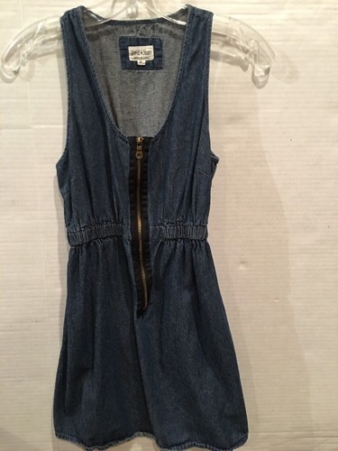 Derek heart Azul Denim Jean Cremallera 