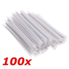 Paquete de 100 - Mangas protectoras de empalme de fibra óptica de 40 mm x 1 mm (2 mm OD) tubo coleta