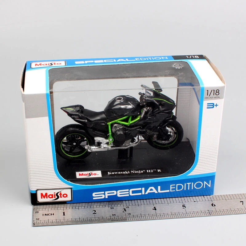 Maisto 1:18 Scale Kawasaki Ninja H2R H2 Racing Motorcycle Diecast Toy Bike Model - Image 4 of 4