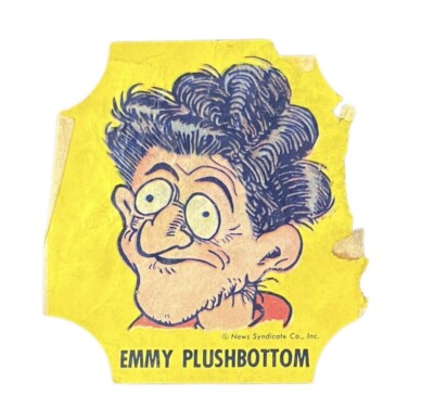 Vintage 1950s Chicago Tribune Emmy Plushbottom Comic Strip Character Bread Label