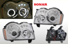 2x SCHEINWERFER HAUPTSCHEINWERFER FÜR JEEP GRAND CHEROKEE 2005 - 2008 H1 L E D