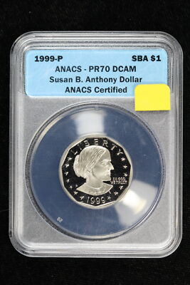 1999年Susan B.AnthonyDollar ANACSPR70DCAM 1999-P Susan B Anthony Dollar ANACS PR 70 DCAM 4NVC | eBay