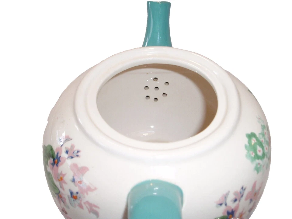 THE PIONEER WOMEN COUNTRY TURQUESA FLORAL JARDIM BULE DE CERÂMICA com tampa - Imagem 4 de 4