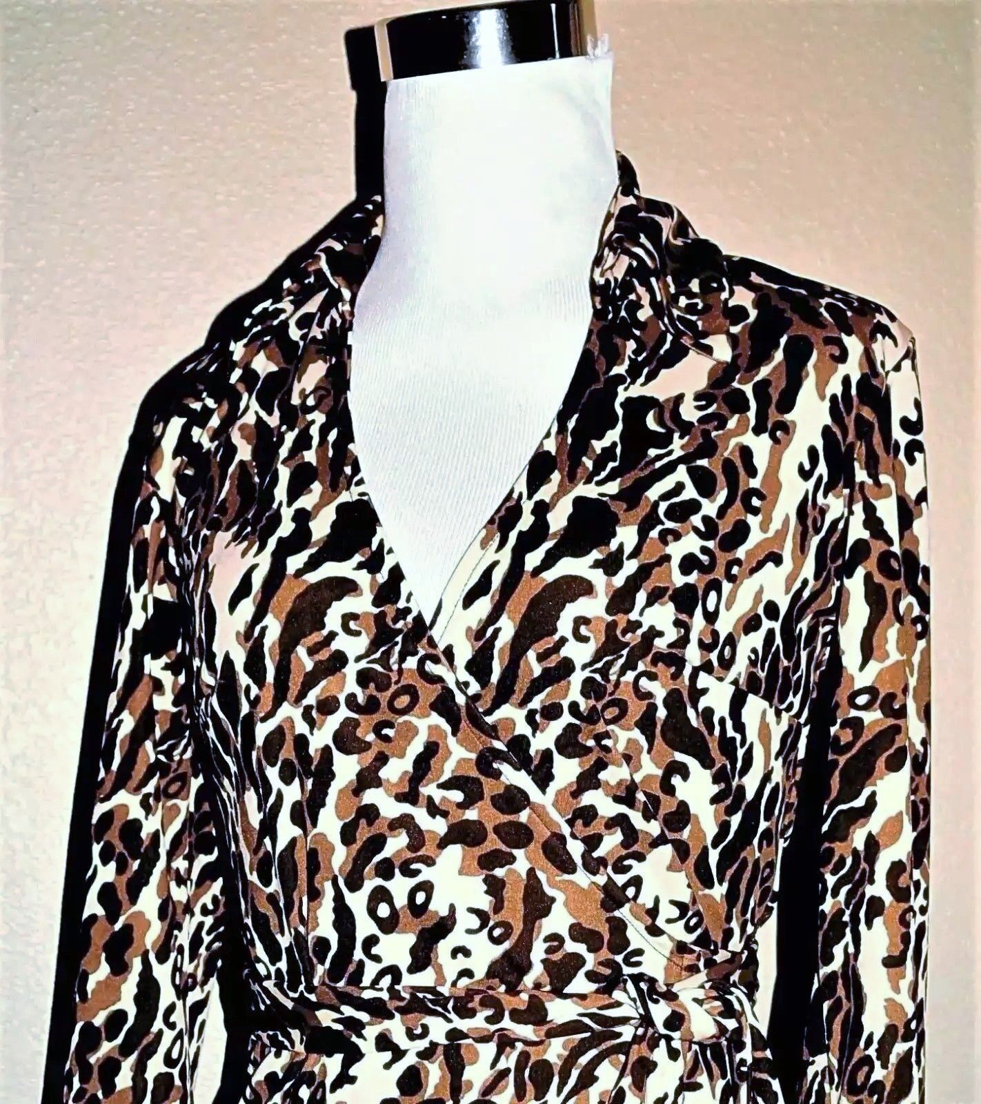 Leopard Print Wrap Dress - image 2