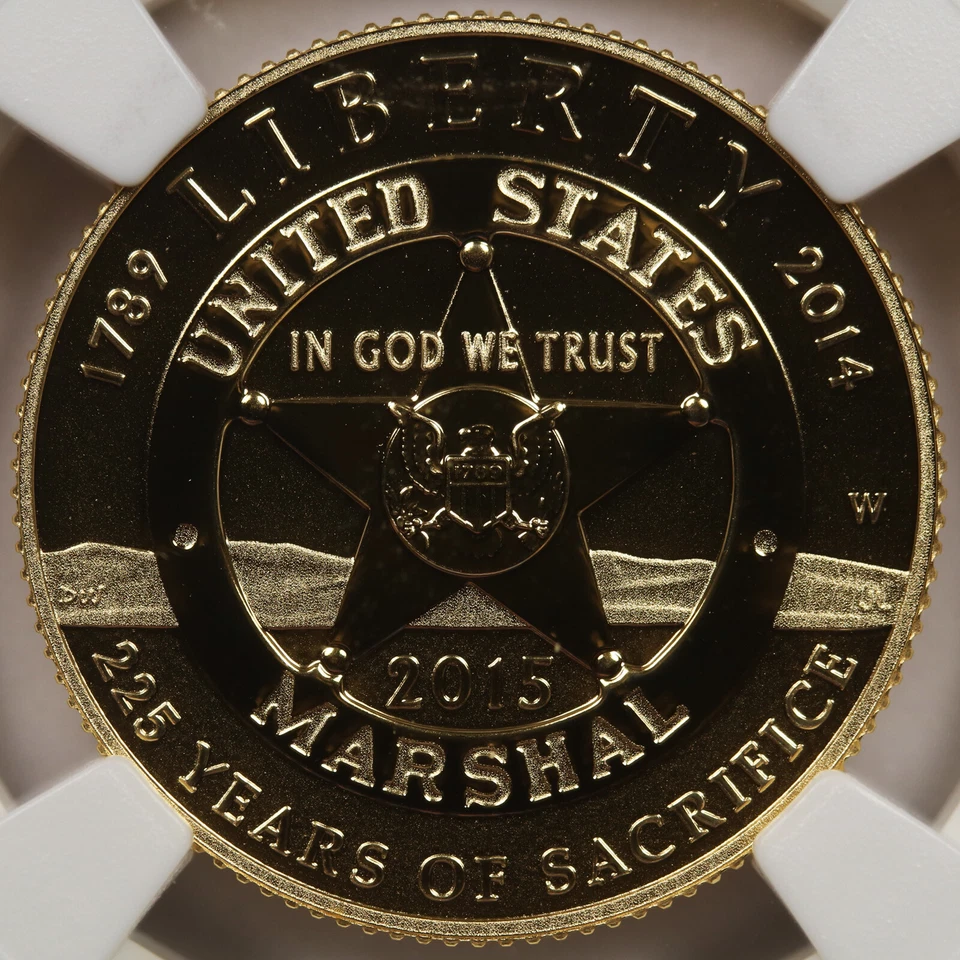 2015-W U.S. Marshals Service $5 Gold Commemorative NGC PF70UCAM - Image 3 of 4