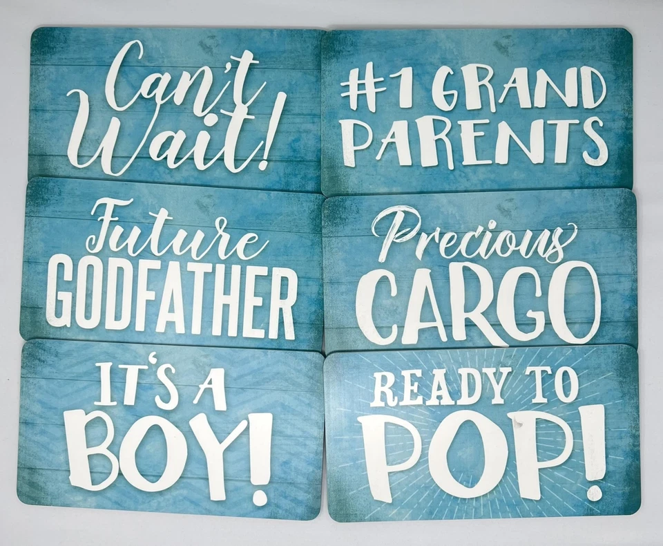 Juego de accesorios para cabina de fotos KING PROPS It's a Boy Perfect Baby Shower azul decorativo... Foto 3 de 4