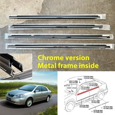 02-08 for Toyota corolla ZZE120 Altis 4door belt chrome weatherstrip rubber seal