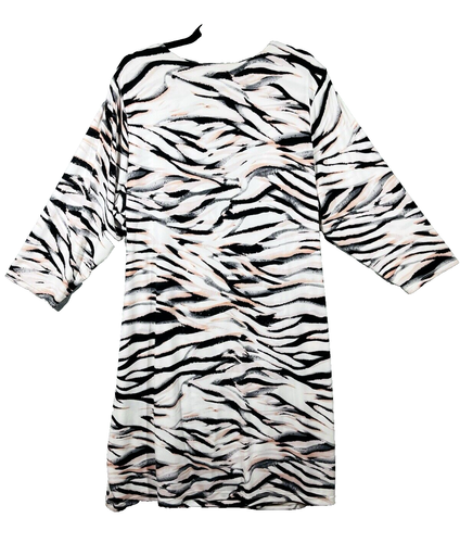 Calvin Klein Damen Faux Wickel Jersey Kleid 2X Stretch V-Ausschnitt Karriere Büro Zebra - Bild 9 von 11