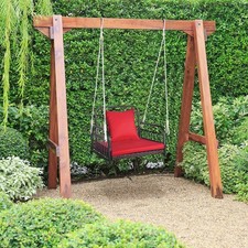 Image of Hanging Chair for Terrace Indoor Outdoor Use 180kg Capacity Seat with Cushions