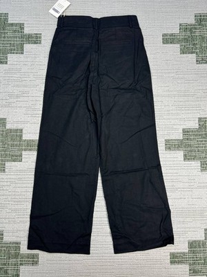 NEW様 Everlane The Way High Rise Drape Pants Womens 4 Black 30 Inseam