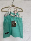 Matilda Jane Girls Turquoise Geometric Halter Tank Top Cotton Button Lace 4 — photo 2