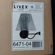 NIB Livex Lighting 6471-04 Ridgedale-1 Light Swing Arm Wall Sconce Traditional