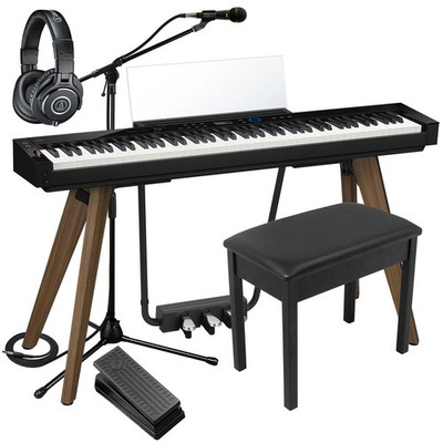 Casio PX-S7000 Digital Piano - Black COMPLETE HOME BUNDLE