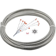 A2 304 Stainless Steel 7 x 7 Strand Structure Soft Fine Steel Wire Rope Cable