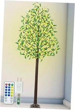 Lighted Olive Trees Artificial 170 LED Lights for Decoration Inside 7ft