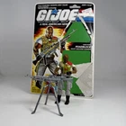 Vintage 1986 gi joe 3.75 Roadblock 100% complete Heavy Machine Gunner w/ Card