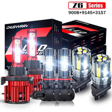 For 2004-2014 Ford F150 LED Headlight Hi/Lo  Fog Light Turn Signal Bulbs Combo