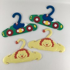 Vintage 90s Room Deco Kid Child Hangers Plastic Animal Zoo Lot 1991 Pansy Ellen