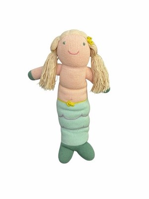 Blabla Kids Mermaid Doll Harmony Handmade Knit Plush Toy Blonde Cotton Peru 2014
