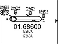 MTS Endschalldämpfer Nachschalldämpfer 01.68600 für N2 CITROËN XSARA Break 16V