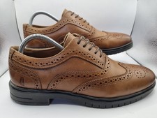 Hush Pupies Mens Santiago Leather Oxford Brogues Brown Lace Up Size 7