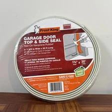Frost King SG30WH Garage Door Seal Kit, 1-3/4'' W x 30' L x 3/16'' Thick
