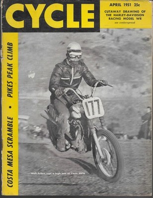 CYCLE MAGAZINE APRIL 1951 (FR) MOTORCYCLE MAG, MORE OF THESE IN MY EBAY STORE