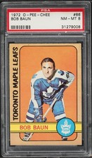 1972 O-Pee-Chee Hockey Bob Baun #66 PSA 8
