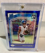 2024 Panini Donruss Optic - Rated Rookie Malik Nabers #271 Blue Hyper Prizm (RC)