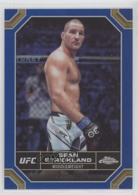 2024 Topps Chrome UFC Blue Refractor 49/150 Sean Strickland #174 18n5