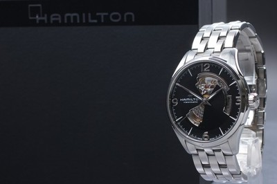 [Fast neuwertig] Hamilton Jazzmaster Viewmatic H327050 25J schwarzes Zifferbl...