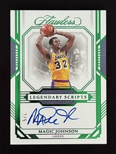2022-23 Panini Flawless Magic Johnson #LS-MGJ Emerald Legendary Scripts Auto /5