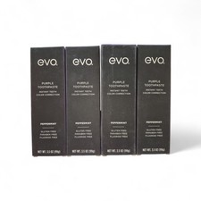 EVO Purple Toothpaste Instant Teeth Color Correction 3.5oz Pepermint-4 Packs NEW 1.35 per gallon