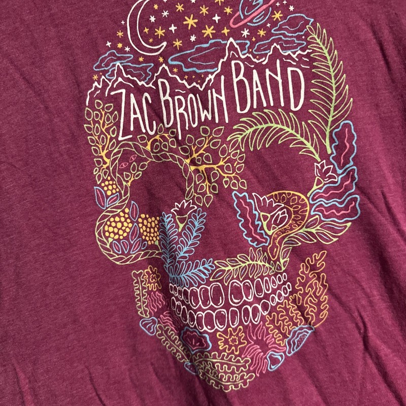 2016 ZAC BROWN BAND "Black Out the Sun" Concert Tour (Ladies Large) T-Shirt