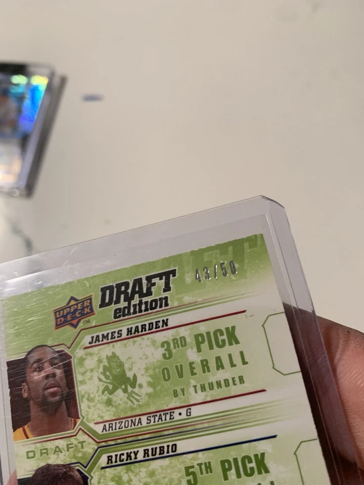 Curry Harden Rubio 新秀绿色/50 Sp 传奇! Ud Draft Edition Huge RC — 第 2/4 张图片