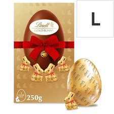 Lindt Gold Bunny Milk Chocolate Egg 250g (L) Luxury Easter Egg Gift Treats New