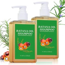 2Pcs Batana Oil Shampoo for Hair Growth,Rosemary Shampoo for Thinning Hair,Nouri