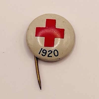 Vintage  Celluloid  Red Cross Pin - 1920 Chicago IL