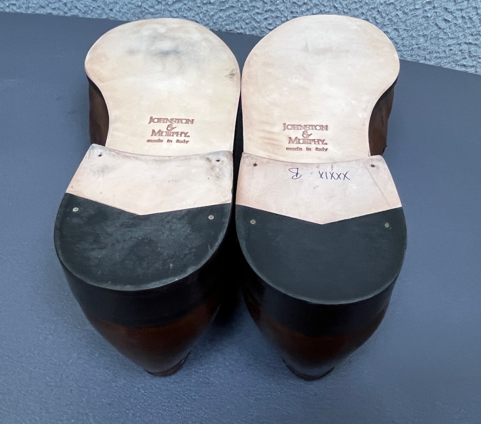 JOHNSTON & MURPHY Shoes Men 10 M Brown Leather Tasseled Dress Loafers Made Italy