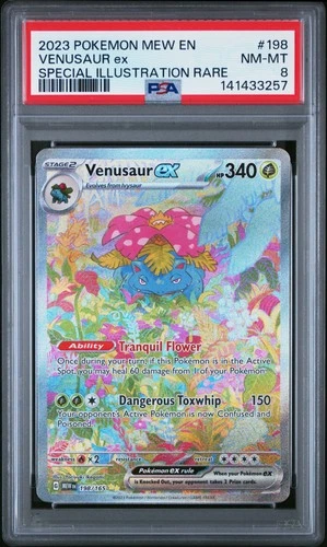 PSA 8 Venusaur Ex Special Illustration Rare #198 2023 Pokemon Mew 151 141433257