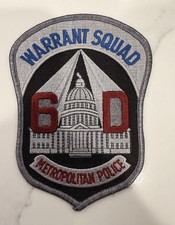 Warrant Squad 6D Metropolitan Police District of Columbia DC Single Patch