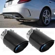 For Mercedes-Benz C-Class W204 Carbon Fiber 2.5" Inlet 3.5" Outlet Exhaust Pipe