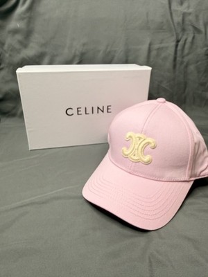 Celine Triomphe Blush Pink Adjustable Women Baseball Cap Medium