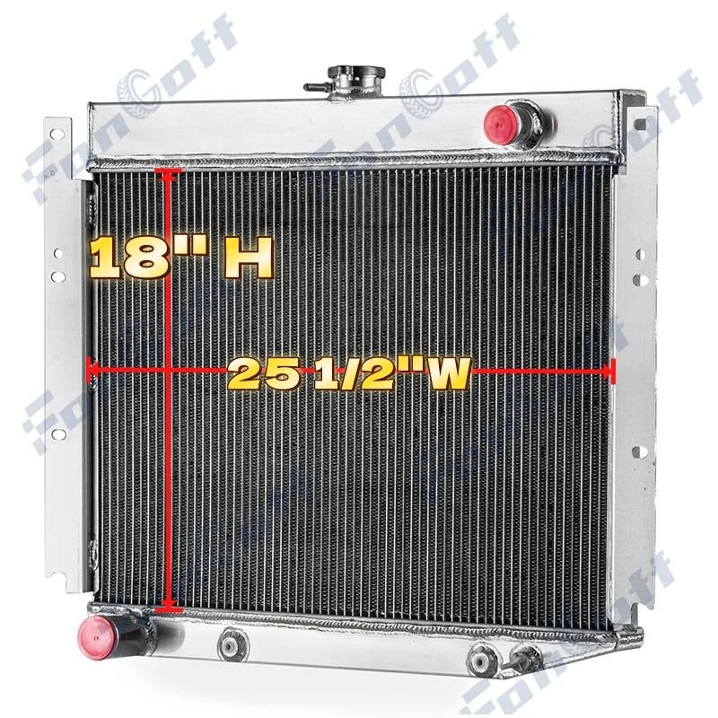 3 Row Radiator Fit 1969-1971 Dodge D100 D200 D300 W100 W200 W300 Pickup 6.3L NEW - Image 3 of 4
