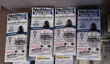 LOT OF 4 NeilMed Sinus Rinse Bottle 8 OZ + Saline Packet Sinus Relief EXP2029