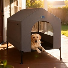 Veehoo 41 Dog House, 2-in-1 Large Dog House Outdoor Indoor Weatherproof, Outs...